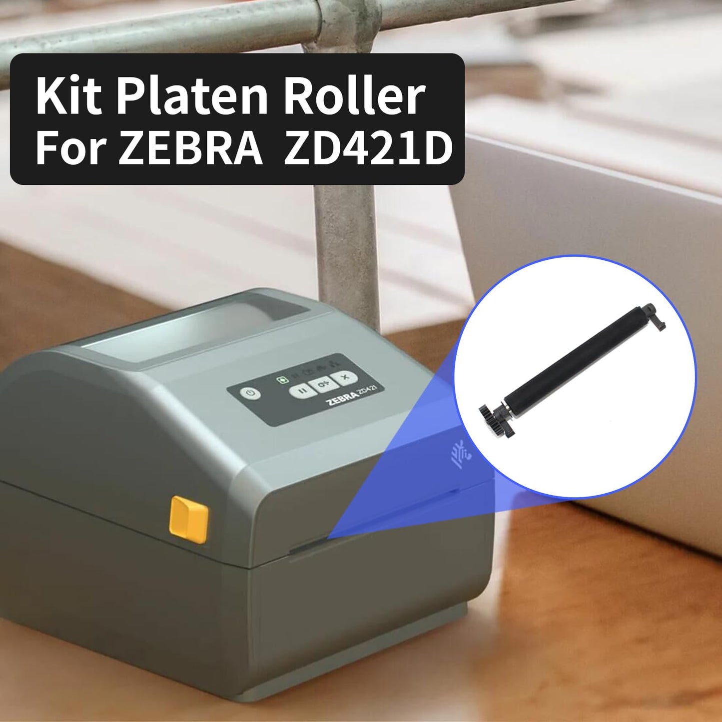 P1112640-061 Kit Platen Roller for Zebra ZD421D ZD621D ZD421 ZD621 D-Series Direct Thermal Desktop Printer Transfer Roller