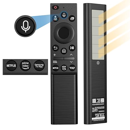 BN59-01357A BN59-01357F BN59-01357P Solar Voice Remote Replacement for Samsung Frame Smart TV Remote with Rechargeable Solar Cell