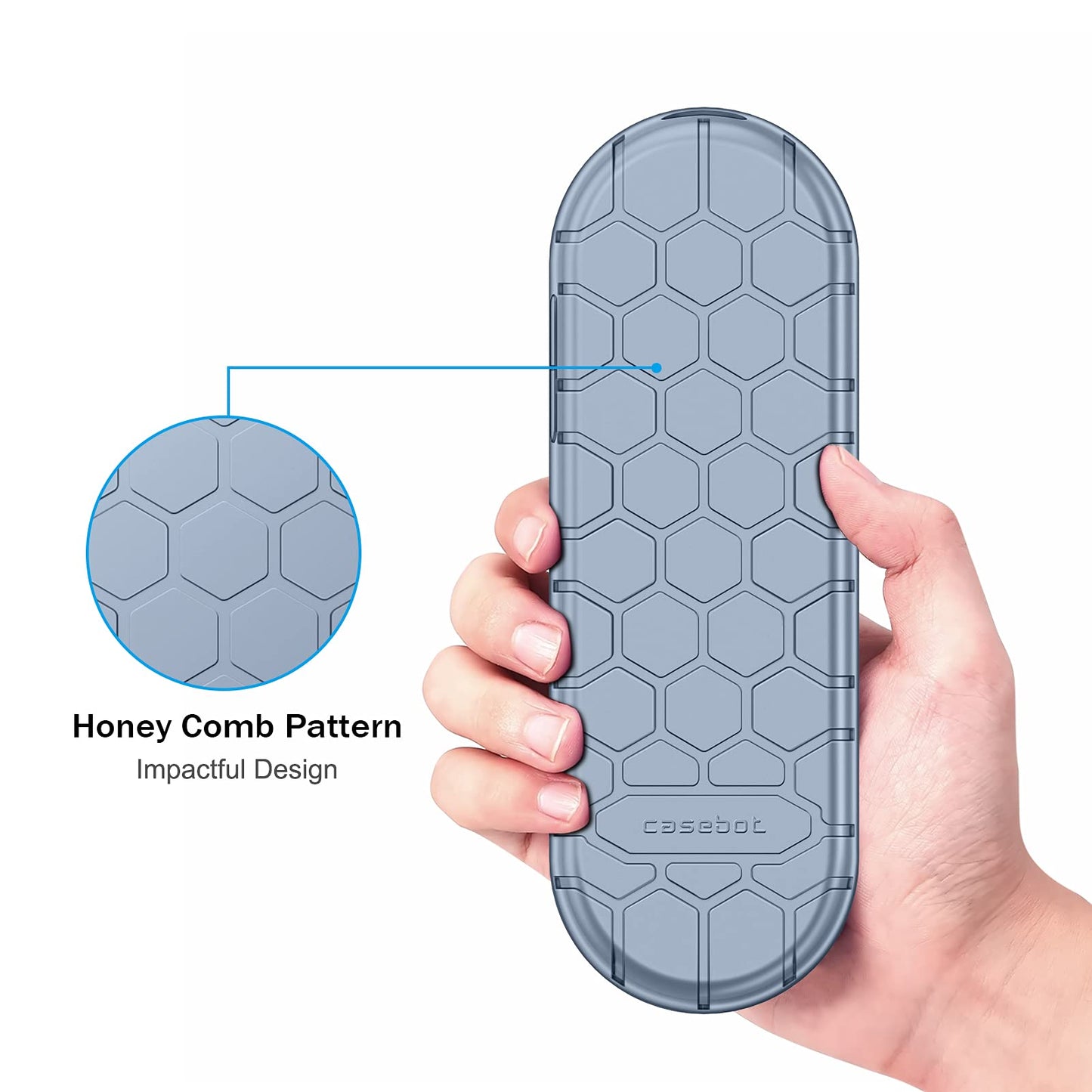 Fintie Protective Case for Chromecast with Google TV HD 2022 / 4K 2020 Voice Remote - CaseBot Lightweight (Anti-Slip) Shockproof Silicone Cover