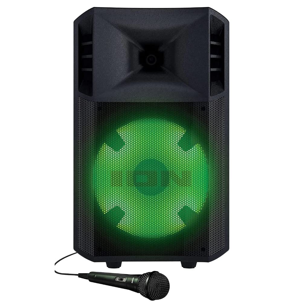 ION Audio - Power Glow 300 Rechargeable Battery Powered Bluetooth Speaker System with LED Lights and Built-in Handles and Wheels, 300-Watt Sound