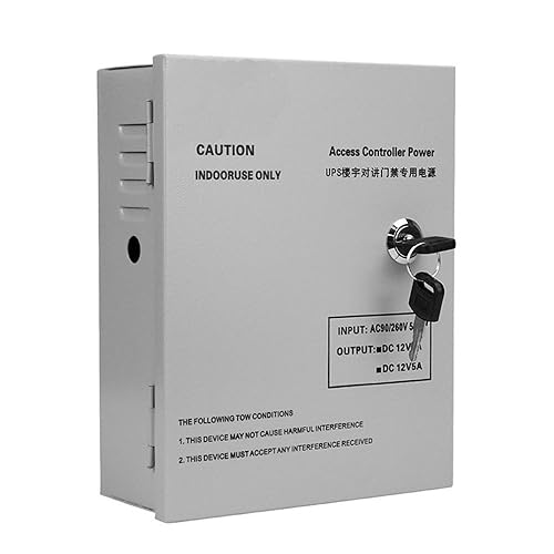 LIBO Smart Home AC90V/260V 5A Access Control Power Supply Box DC12V UPS Backup Battery for All Kinds of Electric Door Lock with Time Delay