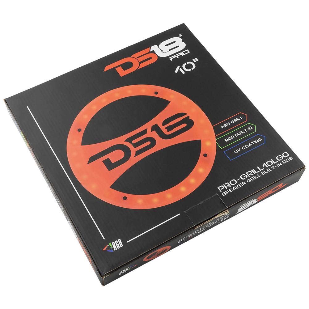 DS18 PRO-GRILL8LGO Grill Speaker Cover Built in RGB Light - 8-Inch, Uv Coating, Scratch Resistant, Protect and Cover Your Speakers (Single)
