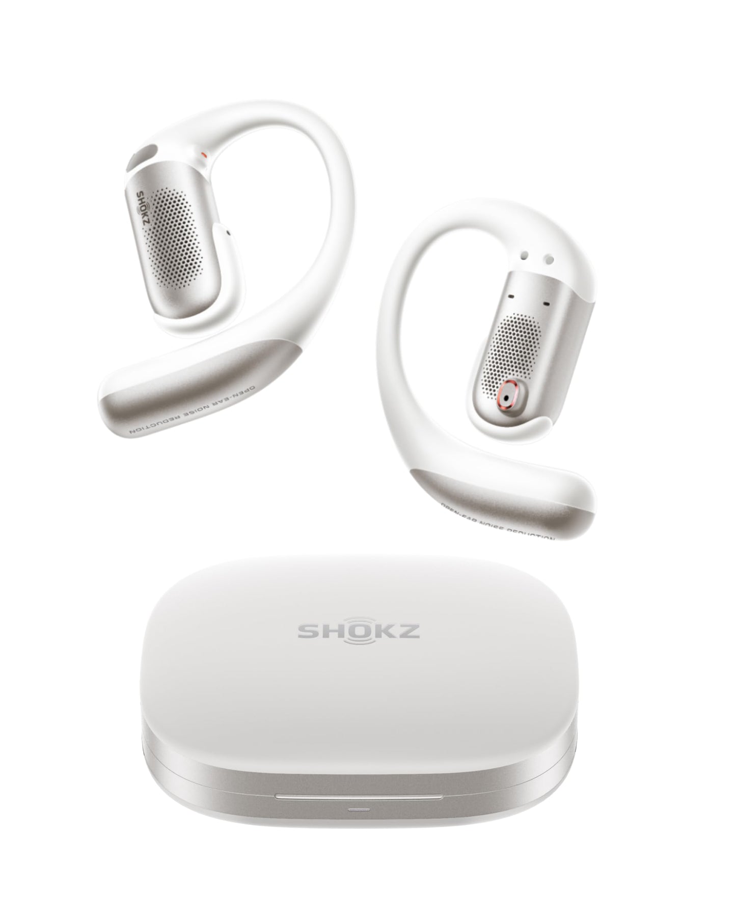 SHOKZ OpenFit Pro Open-Ear Earbuds with Noise Reduction, Dolby Atmos, White