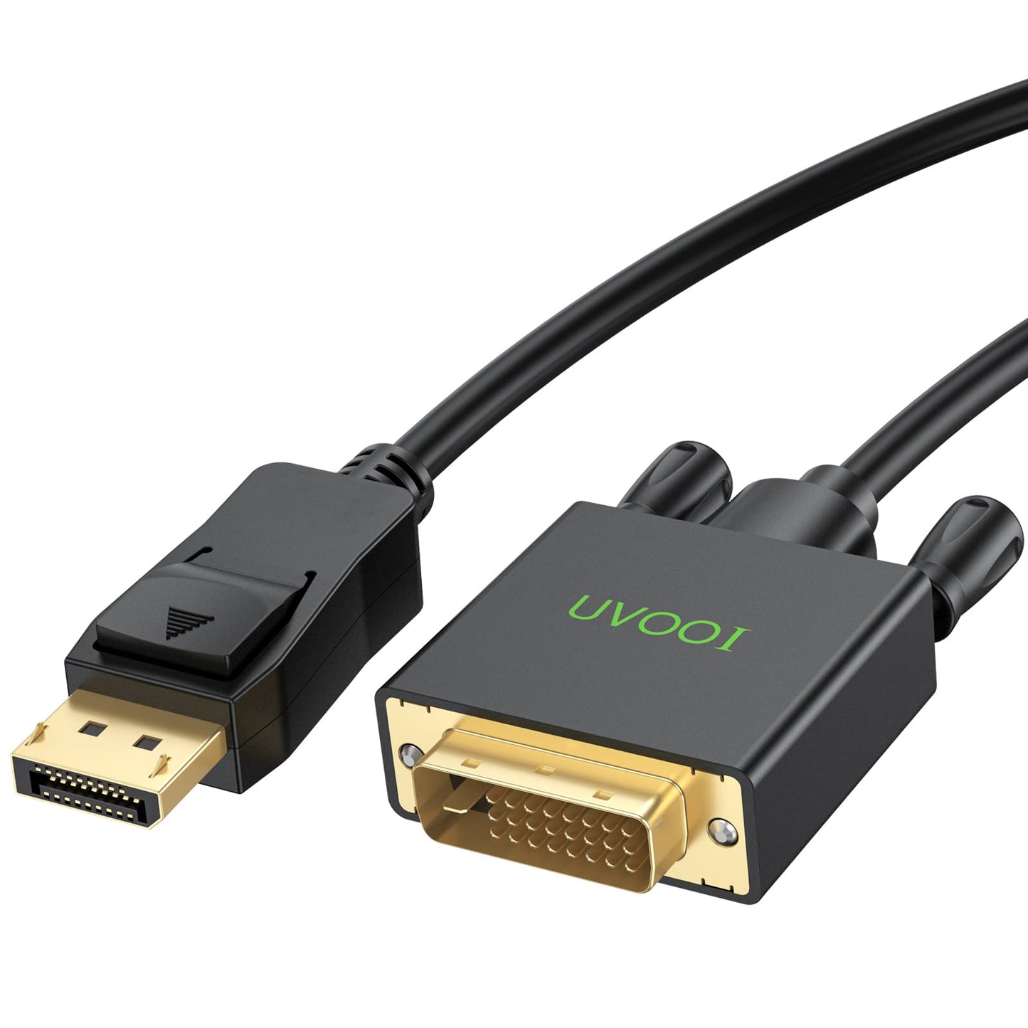 UVOOI DisplayPort to DVI Cable 6.6 Feet, Display Port (DP) to DVI-D Male to Male Cable Adapter Compatible with PC, Laptop, HDTV, Projector, Monitor