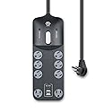 OSKOS PD20W USB-C Charger, 18W USB-A Fast Charging, Four Ports (2A2C), 8 outlets Power Strip with 6FT 14/3 Cord, 2480 Joules Surge Protected, 15A