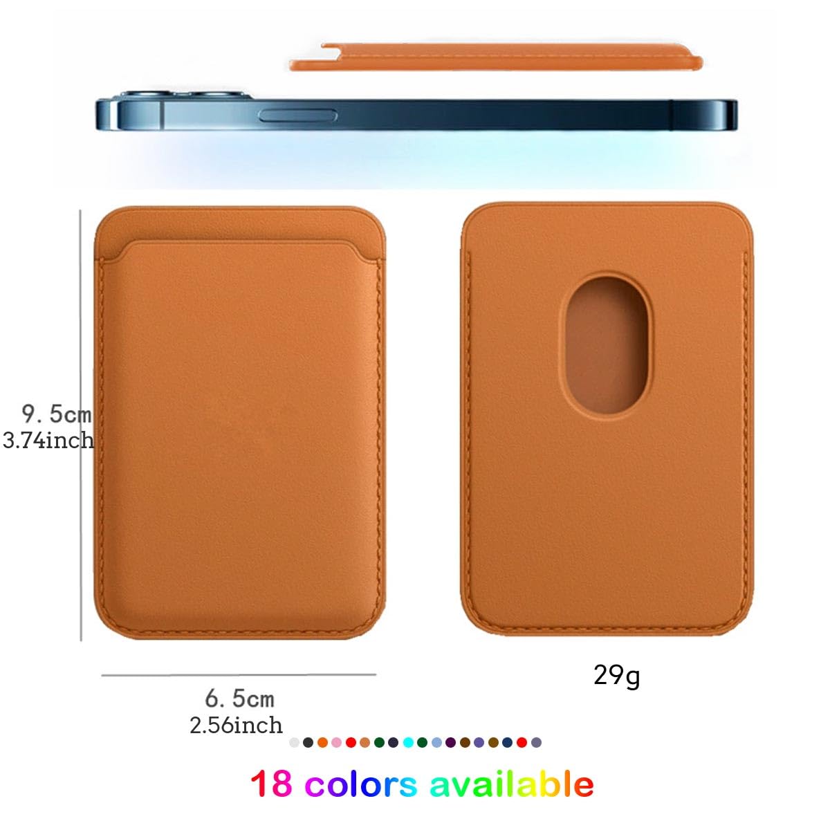Yakify Custom Magnetic Wallet Card Holder for iPhone 17/16/15/14/13/12 Series with Photos Texts Personalized Slim RFID Leather Phone Wallet Customized
