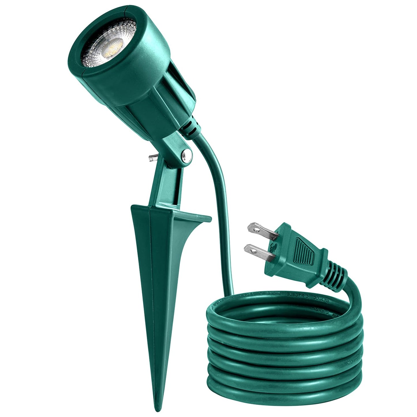 AizzKry Outdoor Spotlight Plug in, Weather Resistant, Heavy Duty Stake, Landscape Light for Yard, Flag, Holiday Decor, 6FT Cord, 120V 300LM 5000K