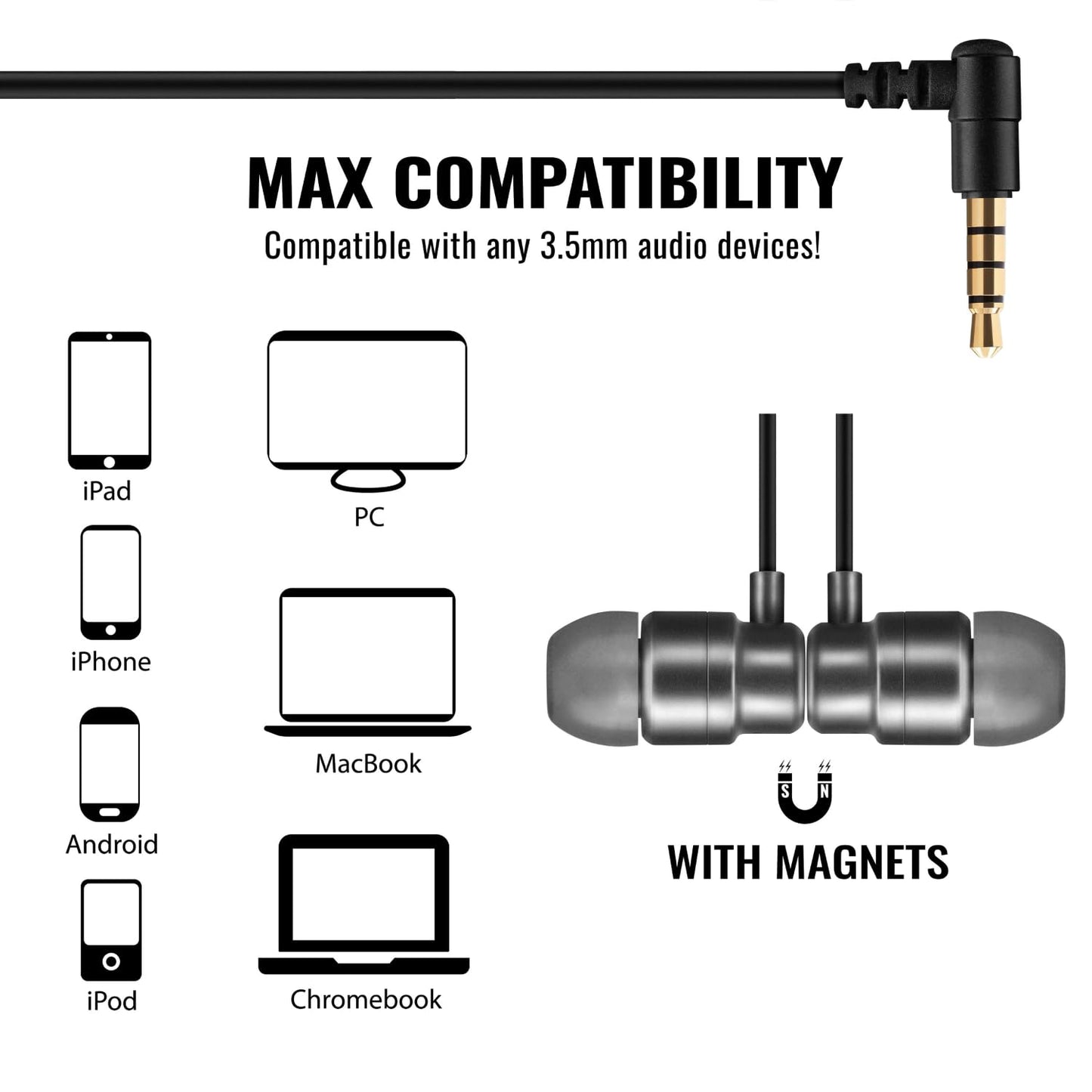 UliX Rider Wired Earbuds in-Ear Headphones, 5 Years Warranty, Earphones with Microphone, with Anti-Tangle Cable, Ear Buds for iPhone, iPad, Samsung
