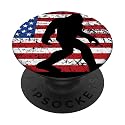 American Flag Bigfoot Black PopSockets Stand for Smartphones and Tablets PopSockets Adhesive PopGrip