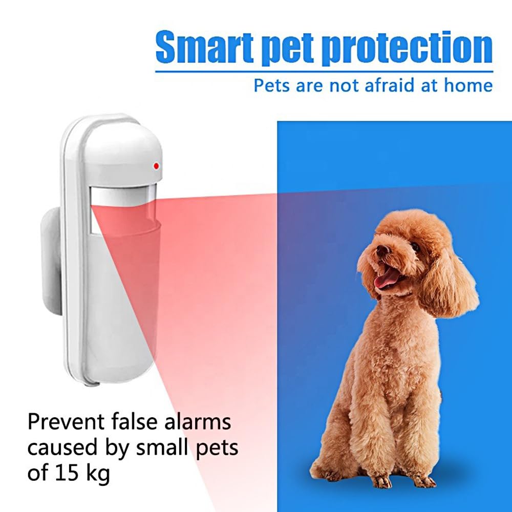 WEALLIN 4G+WiFi Tuya APP Wireless Home Security Burglar Alarm System, Compatible with Alexa and Google, Auto Dialer, Touch Keypad Control (Wireless