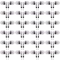 CN-Outlet Wholesale Bulk Earbuds Headphones Individually Bagged 100 Pack for iPhone, Android, MP3 Player White