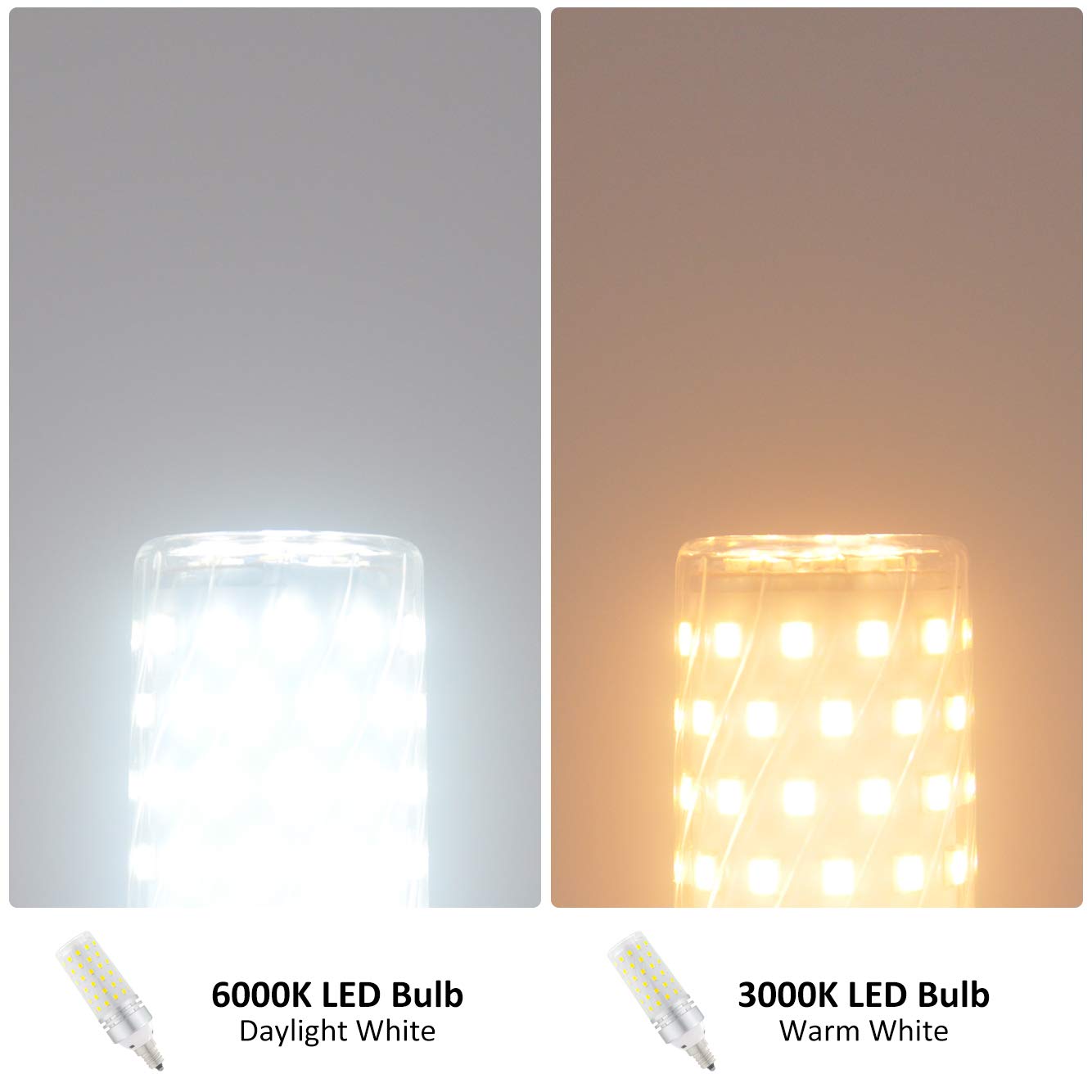 stvono 4 Pack E12 LED Bulb, 16W Candelabra LED Light Bulbs 100 Watt Equivalent, Daylight White 6000K, 1500lm, Non-Dimmable, LED Chandelier Bulbs