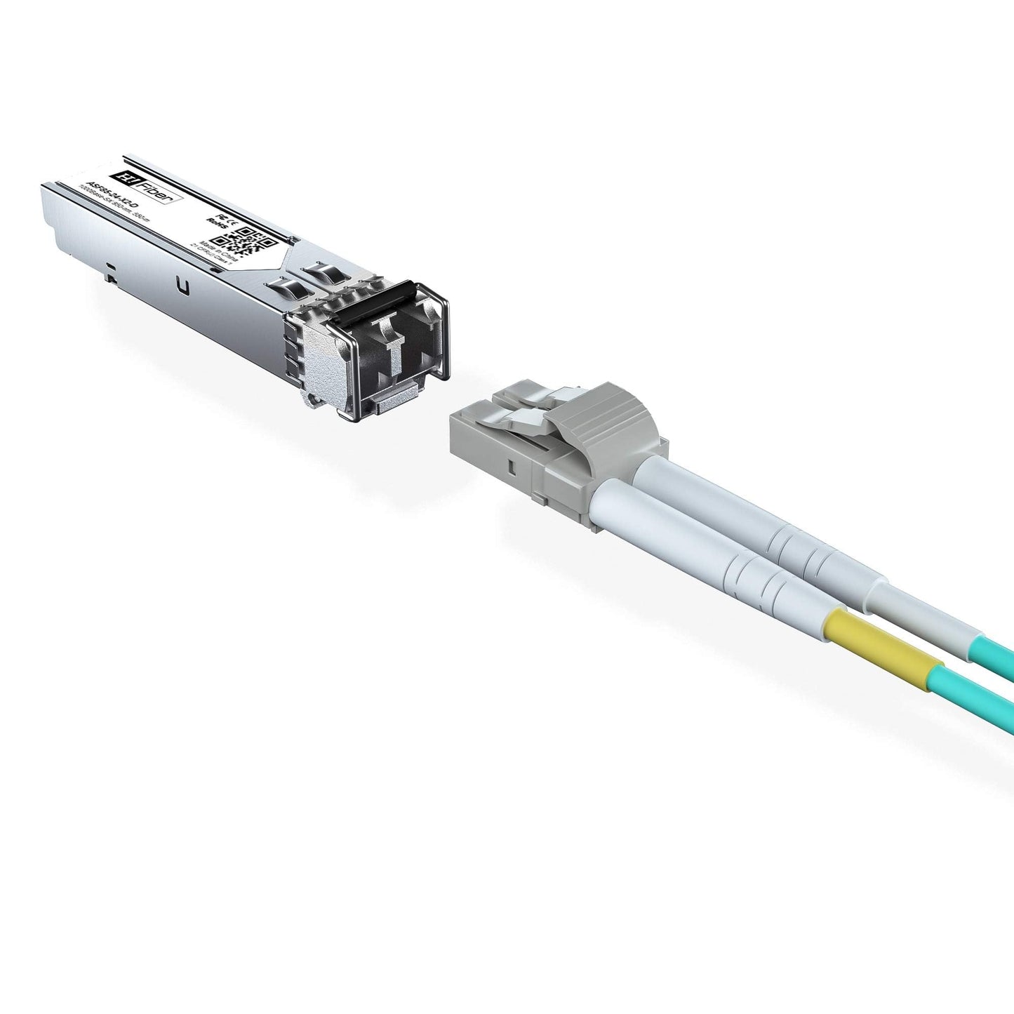 H!Fiber 1.25G Multimode SFP LC Module, 1000Base-SX SFP Transceiver, MMF 850nm, 550m, DDM, for Netgear AGM731F, Mikrotik S-85DLC05D, Ubiquiti UniFi