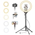 UBeesize 12'' LED Ring Light with 62'' Tripod Stand, Selfie Ring Light for Video Recording, Live Streaming, TikTok & YouTube, Compatible with iPhone &