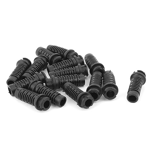 uxcell® Rubber Strain Relief Cord Boot Protector Cable Sleeve 38x12x8mm 15pcs
