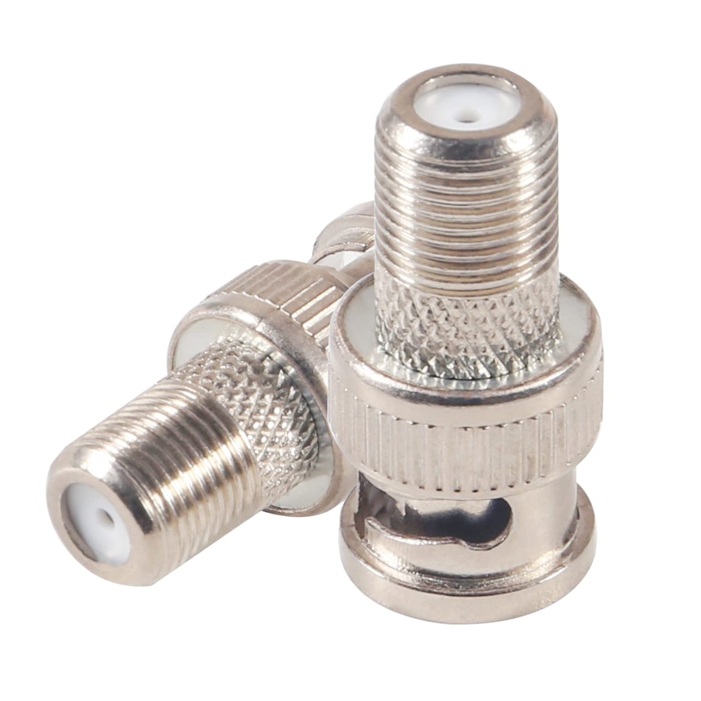 AEDIKO 10pcs F to BNC Connector BNC Male Plug to F Female Jack 75 Ohm Coax Adapter for Scanner Camera RG6 RG59 Connector