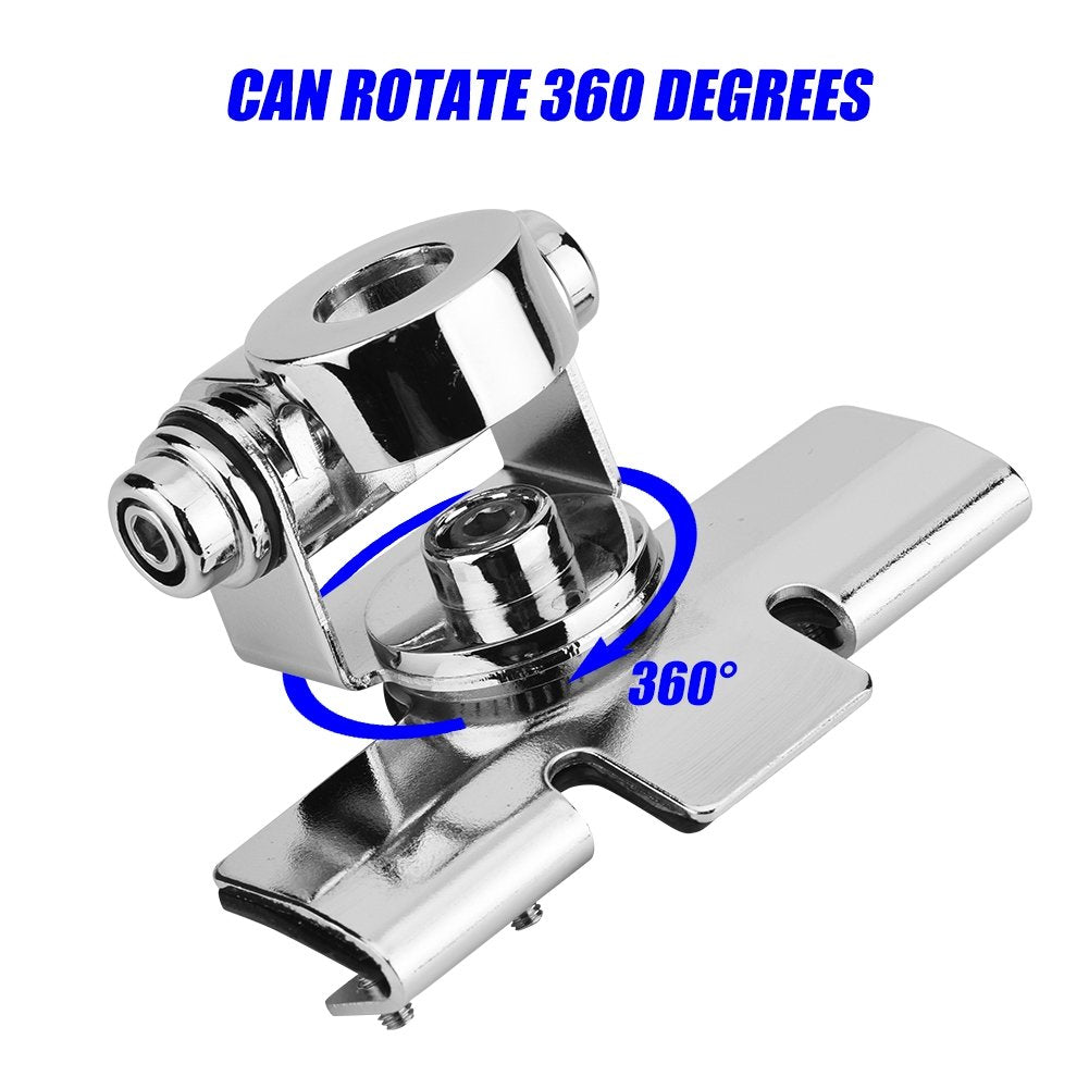 Mobile Radio Antenna Mount, Adjustable Angle Stainless Steel Hatchback Door Mount Antenna Bracket for Car Vehicle Mobile Radio, 360 Degrees Rotatable