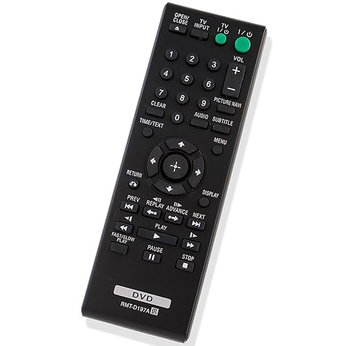 RMT-D197A Replace Remote Control fit for Sony DVD Player DVP-SR510H DVP-SR210P DVP-SR510 DVP-SR210 DVP-SR201P DVP-SR405P RMTD197A DVPSR510H DVPSR210P