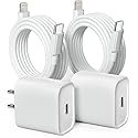 20W PD USB C Fast Charging Block for iPhone, 2 Pack Type C Wall Charger Block with 6FT USB C to Lightning Cable Compatible for iPhone 14/14 Pro…