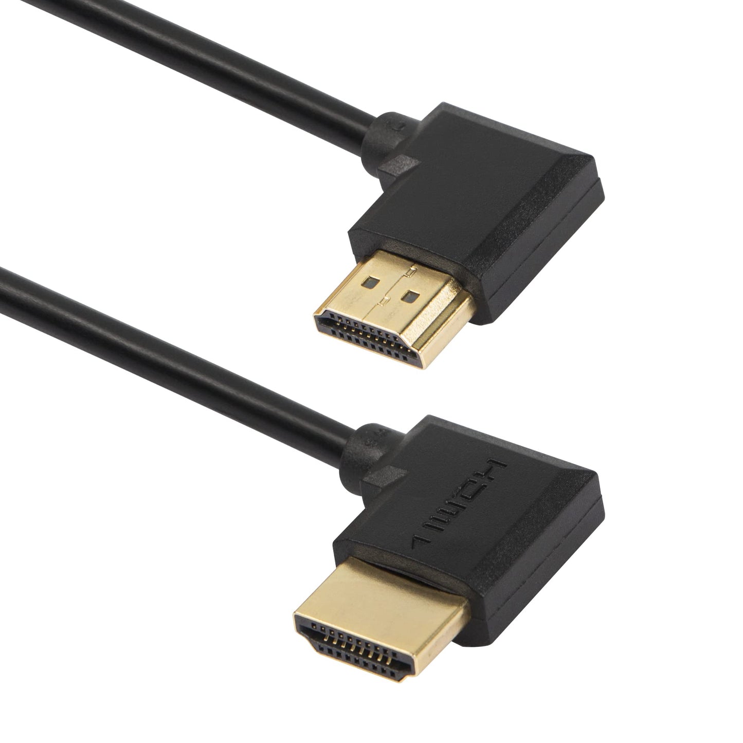 SinLoon Gold Plated High Speed 90 Angle Right HDMI Male to Left HDMI Male Adapter Cable Supports Ethernet, 3D and Audio Return (0.3M R-L)