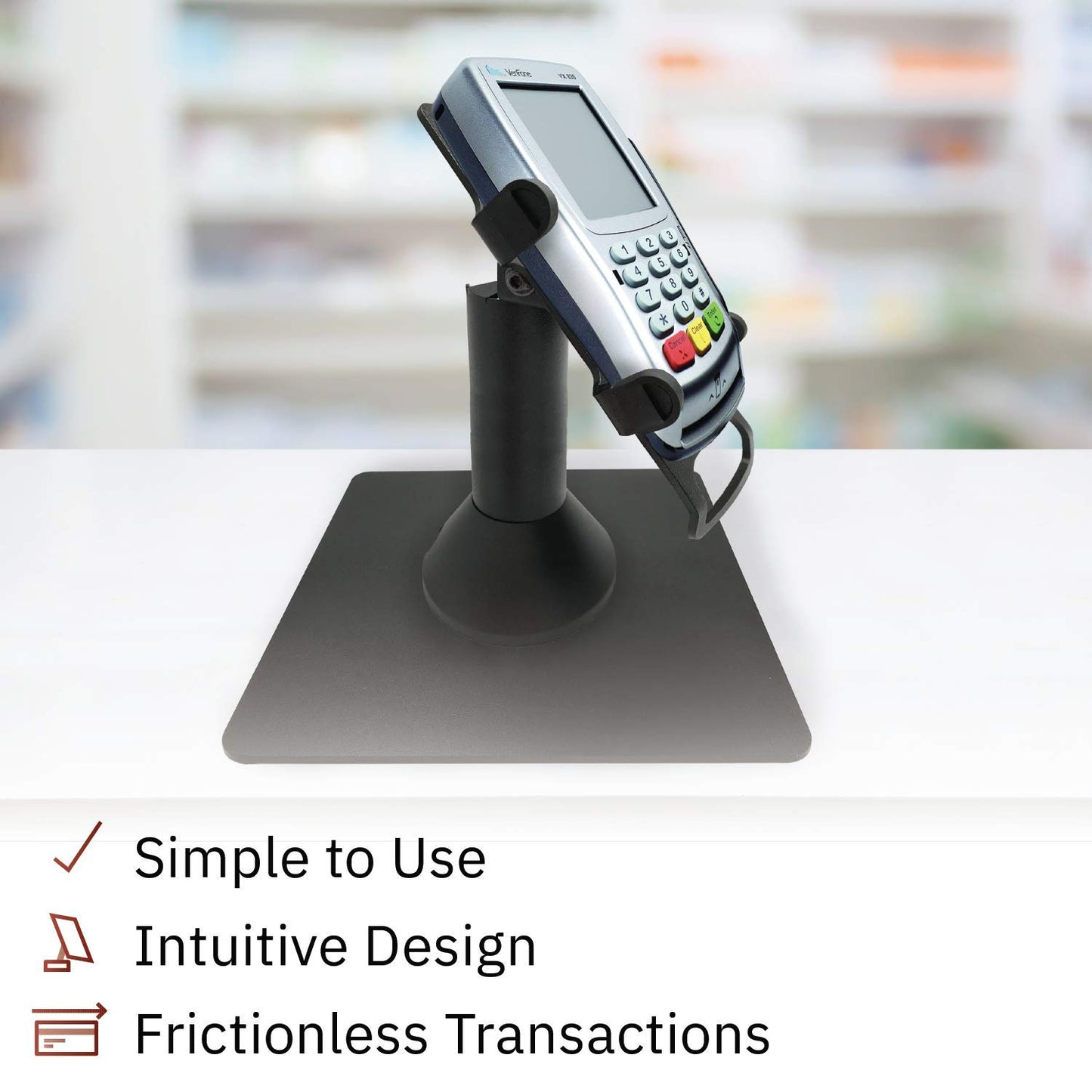 DCCStands Freestanding Swivel and Tilt Verifone Vx820 Terminal Stand