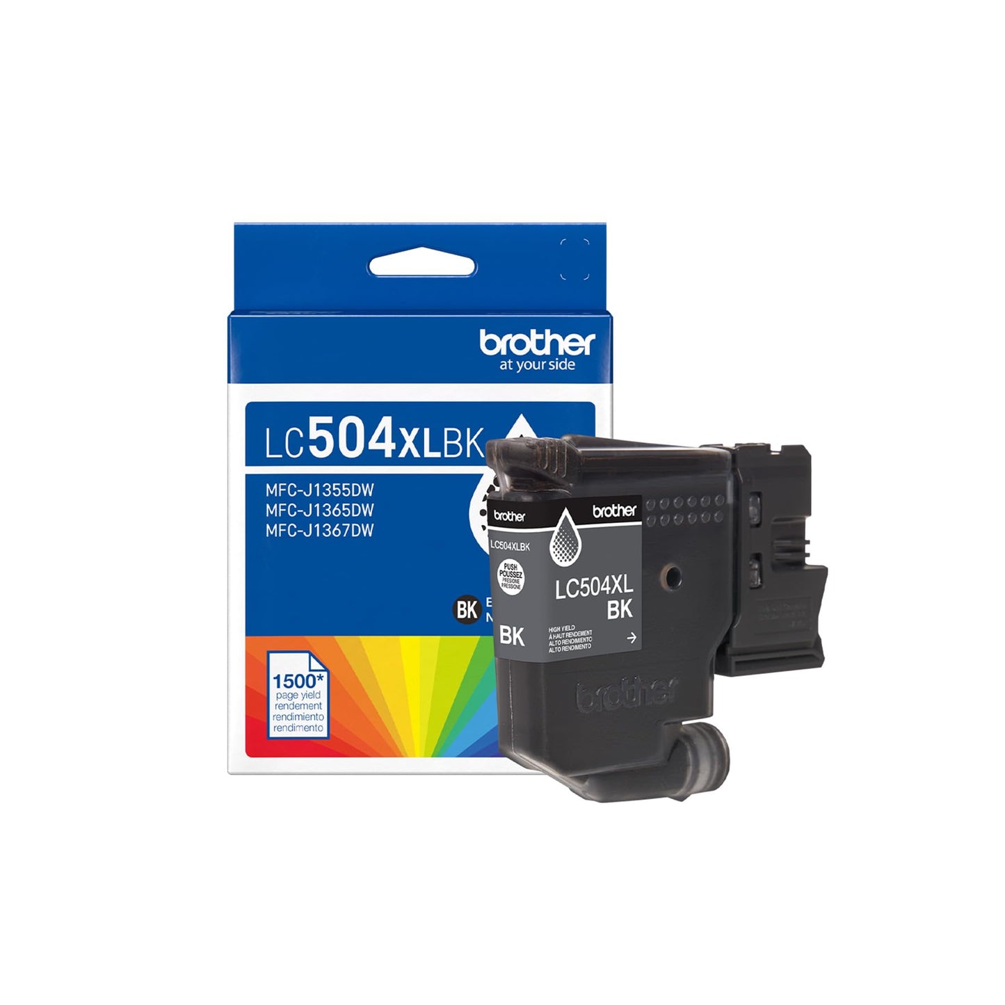 Brother Genuine LC504XLBK High Yield Black Ink Cartridge (for use INKvestment 1355, 1365, and 1367 Printers)