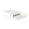 Davuaz Outdoor PoE Gigabit Extender, 1 in 3 Out PoE+ Extender with 1000Mbps, Power Out Up to 24W Power in 30W-IEEE802.3af/at, IP66 Waterproof, Extend