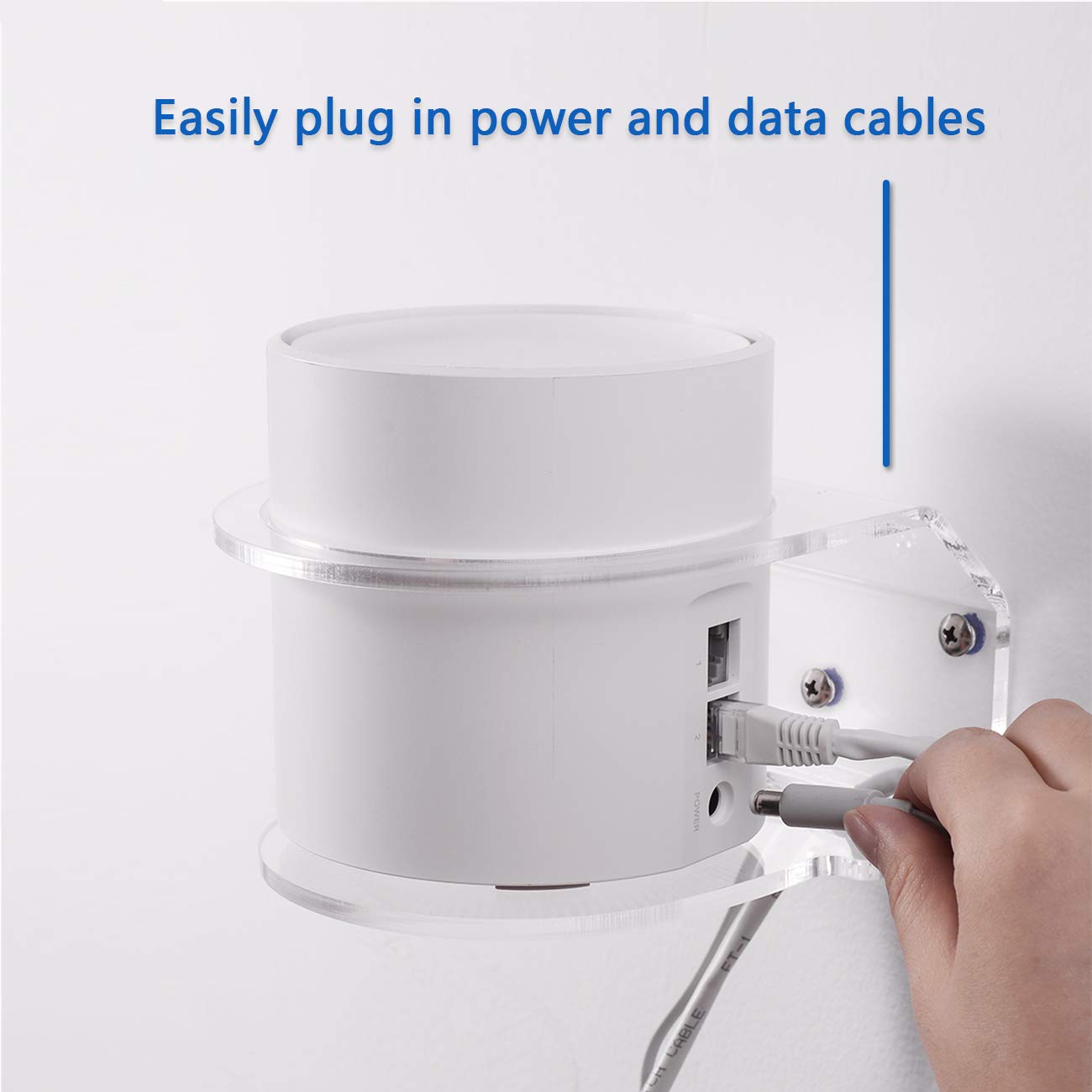 VOMENC Wall Mount Holder for TP-Link Deco X20/X55/Pro/X60/X68 WiFi 6 Mesh WiFi (AX1800/AX3000/AX3600) Whole Home WiFi System, Sturdy Easy Moved Space