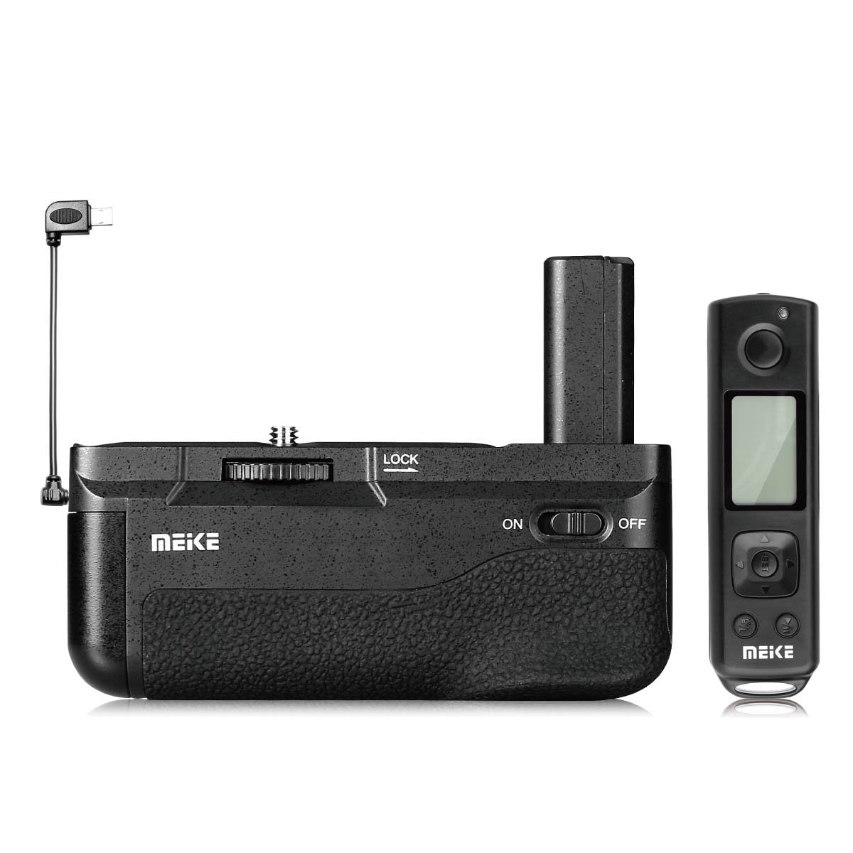 Meike MK-A6500 Pro Battery Grip Built-in Remote Controller Up to 100M to Control Shooting Vertical-Shooting Function for Sony A6500 Mirroless Camera