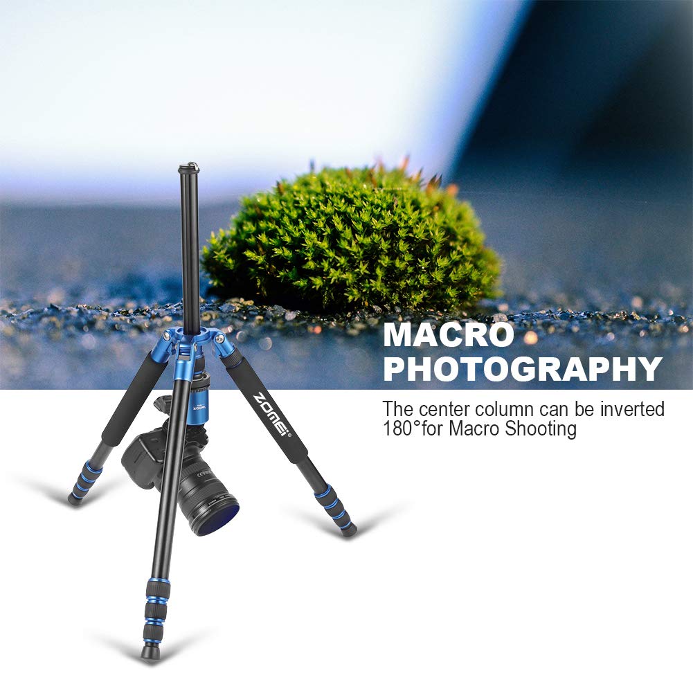 ZOMEi Camera Tripod?Light Weight Heavy Duty Portable Magnesium Aluminium Travel Tripod with Ball Head,Extra Quick Release Plate for Canon Sony Nikon