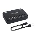 USB Charger 10-Port 120W, Multi-Port USB Charging Hub 24A Desktop Power Station for iPhone X/8/7/6S/6 Plus/5S, Ipad Pro/Air2/ Mini, Galaxy S9/S8/S6