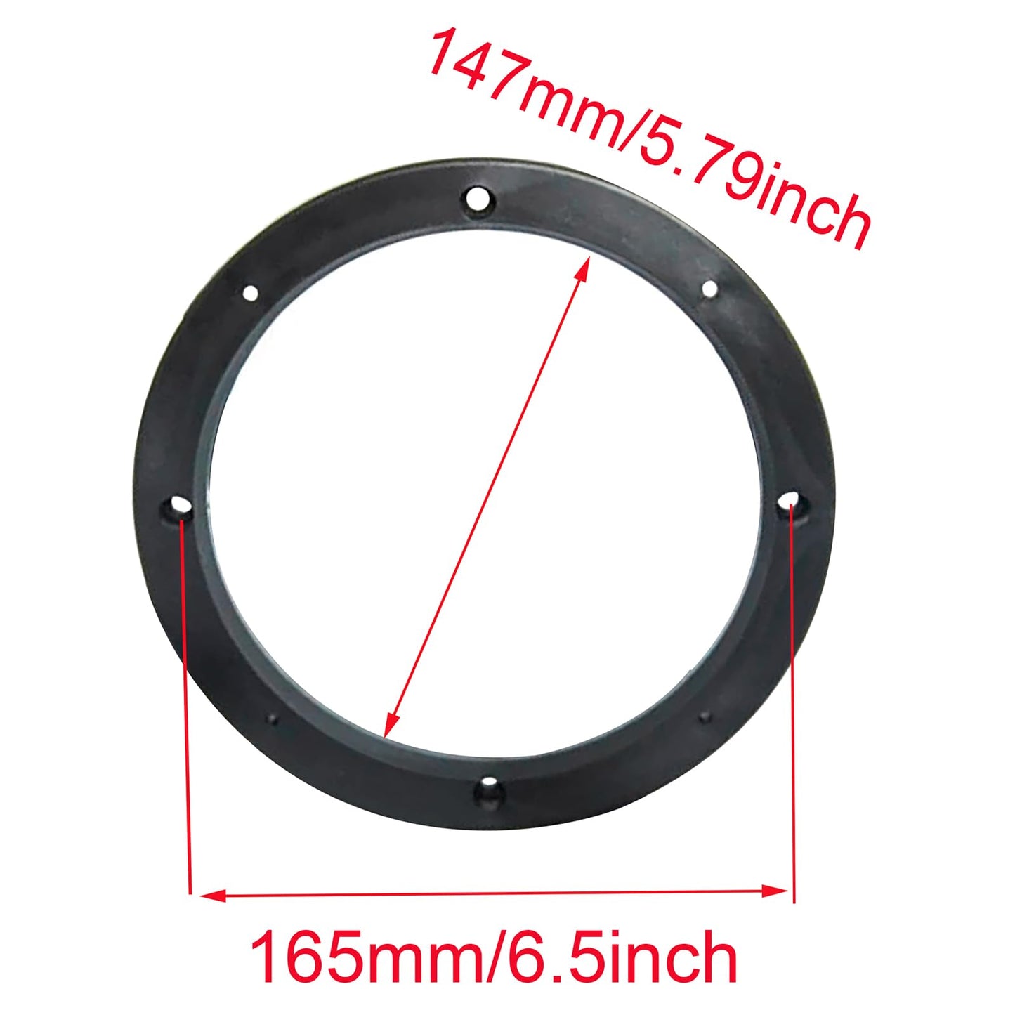SYCZIOHU 2Pcs 6.5 Inches Speaker Spacer Rings Hollow Speaker Washers Plastic Speaker Adapter Spacer Ring Replacement Part for Speaker Repair or