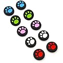 Timorn 5 Pairs/10 PCS Silicone Cat Pad Joystick Thumb Stick Caps Cover for PS4 PS3 PS2 Xbox One/360 Game Controller