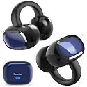 Open Ear Ring True Open Ear Headphones, Lightweight Comfort Open Ear Clip Wireless Earbuds, 40H Play Bluetooth 5.4 Headphones with Smart Digital