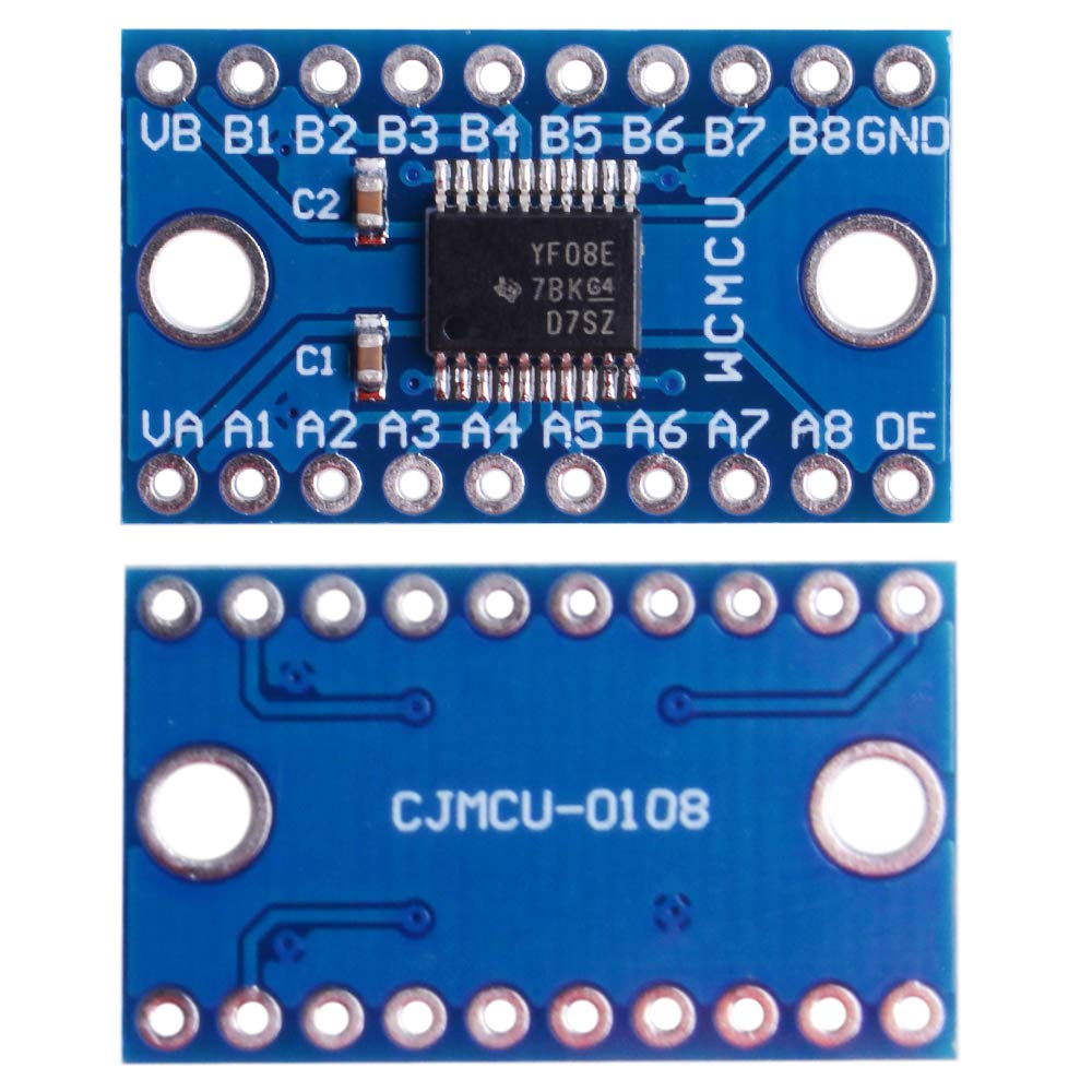 GeeekPi 6Pack TXS0108E 8 Channel Logic Level Converter Bi-Directional High Speed Full Duplex Shifter 3.3V 5V for Arduino Raspberry Pi