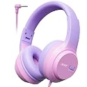 Acer Kids Headphones, 74/85/94dB Volume Limiter, Foldable Wired Over Ear Headphones for Travel, 3.5mm Jack, Toddler Headphones for School, iPad