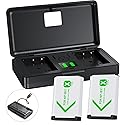 NP-BX1 Camera Battery (2 Pack) and 2-Channel USB Charger for Sony NP-BX1/M8, ZV-1, ZV-1F, ZV-1 II, Cyber-Shot DSC-HX80, HX90V, HX95, HX99, HX350, RX1