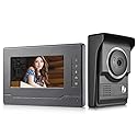 AMOCAM Video Intercom System, Wired 7 Inches Monitor Video doorphone Doorbell System,Video Door Phone HD Camera Kits Support Unlock, Monitoring