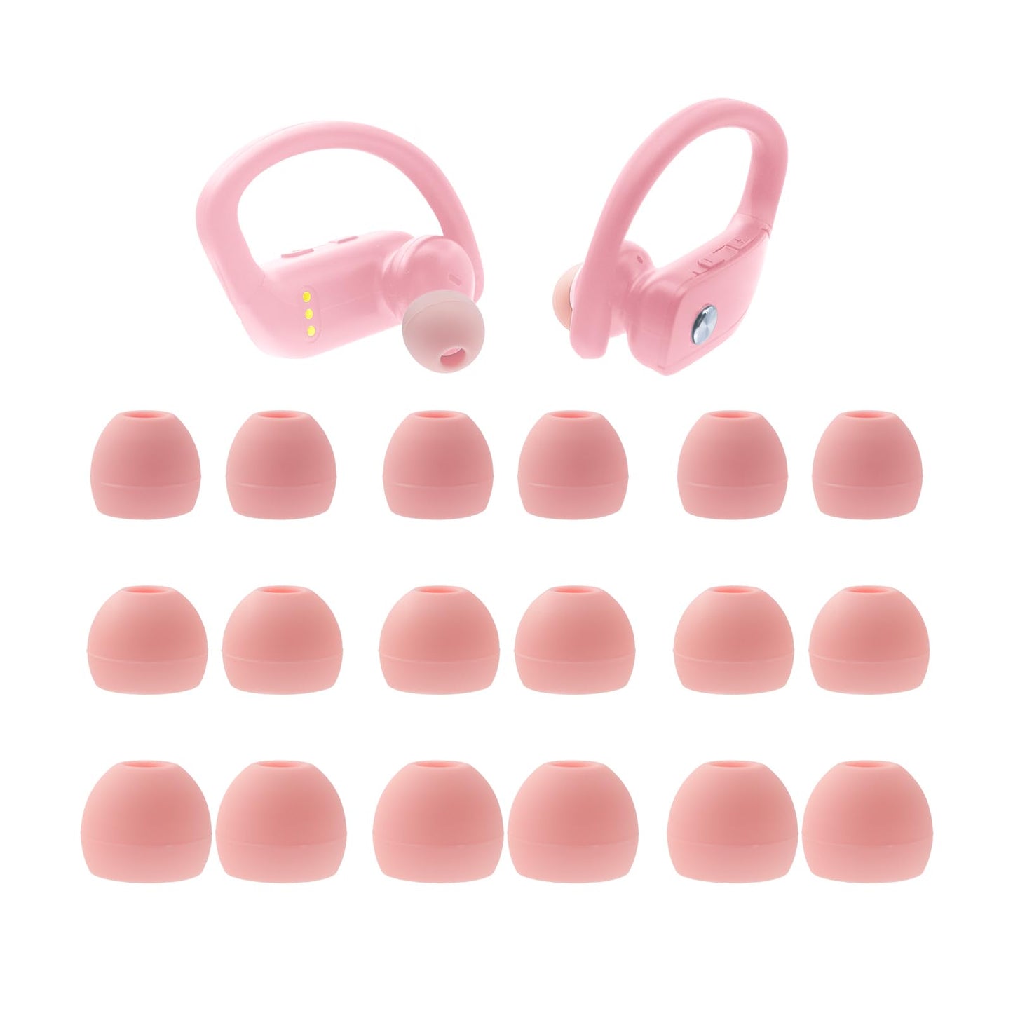 Silicone Eartips Replacement for bmani T16 / bmanl T16 Wireless Earbuds, 9 Pairs (S/M/L) Pink