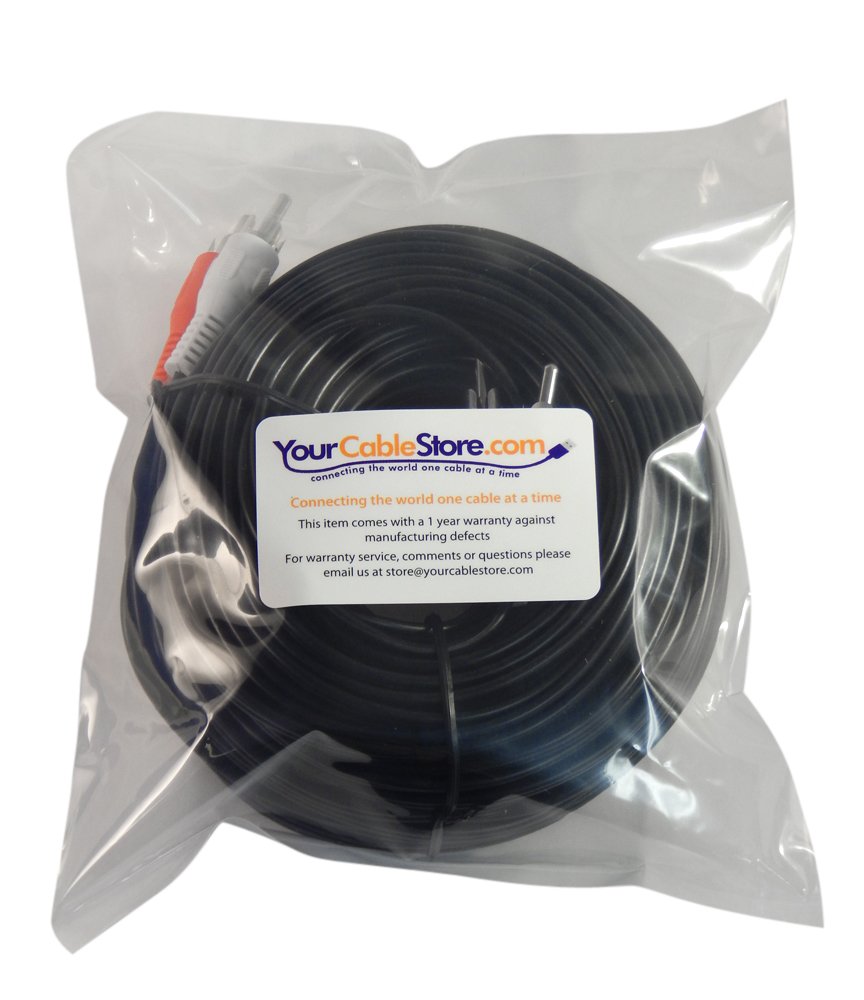 Your Cable Store 75 Foot RCA Audio Cable 2 Male to 2 Male