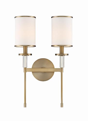 Crystorama Hatfield 2 Light Vibrant Gold Sconce