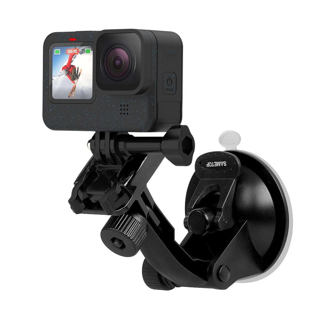 Sametop Suction Cup Mount Compatible with Gopro Hero 13, 12, 11, 10, 9, 8, 7, 6, 5, 4, Session, 3+, 3, 2, 1, Hero (2018), Max, Fusion, DJI Osmo Action