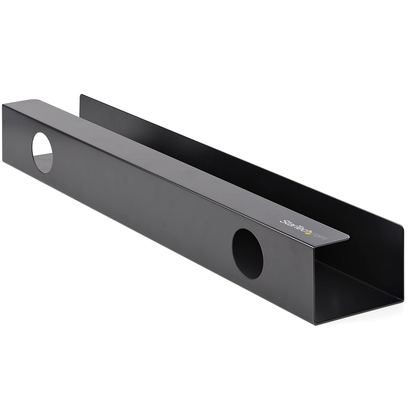 StarTech.com Under Desk Cable Management Tray - Office/Standing Desk Cable Tray Organizer - Desk/Table Mount Holder for Cords/Wire/Power Strip
