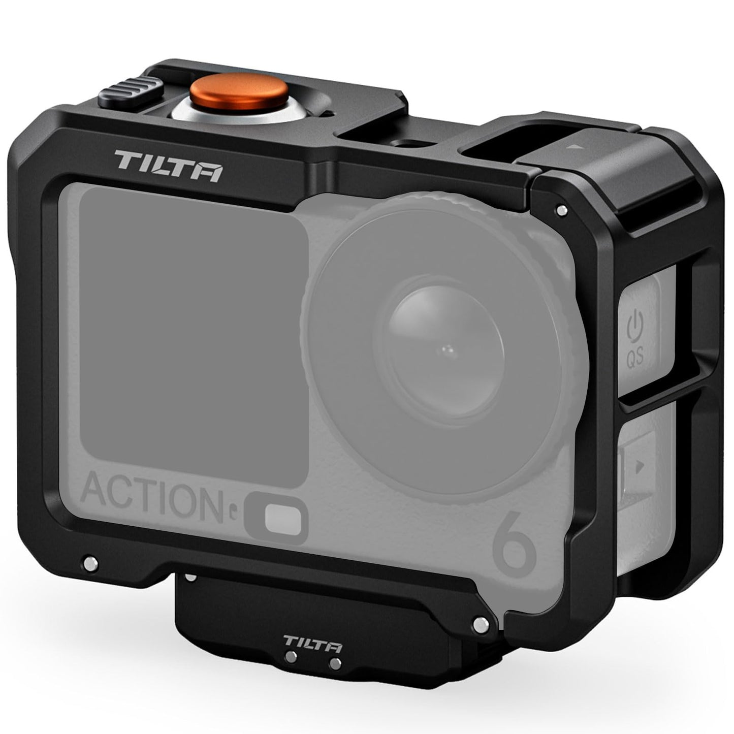 Tilta Camera Cage Base Kit Compatible with DJI Osmo Action 6 | Magnetic Quick Release Baseplate Included | 1/4"-20 Thread with Locating Points | Cold