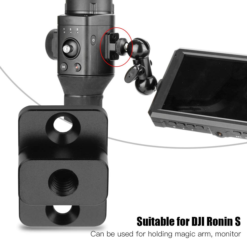 Mounting Plate for DJI Ronin S, Aluminium Alloy External Stabilizer Mount Plate Extension Monitor Holder Bracket with Fittings Accessories for Camera