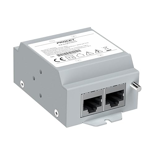 PROCET Ethernet Surge Protector Gigabit - 2 Pairs Port 20KV Industrial Lightning Arrestor for -40°F to 185°F, 120W/port PoE++ RJ45 Surge Protector