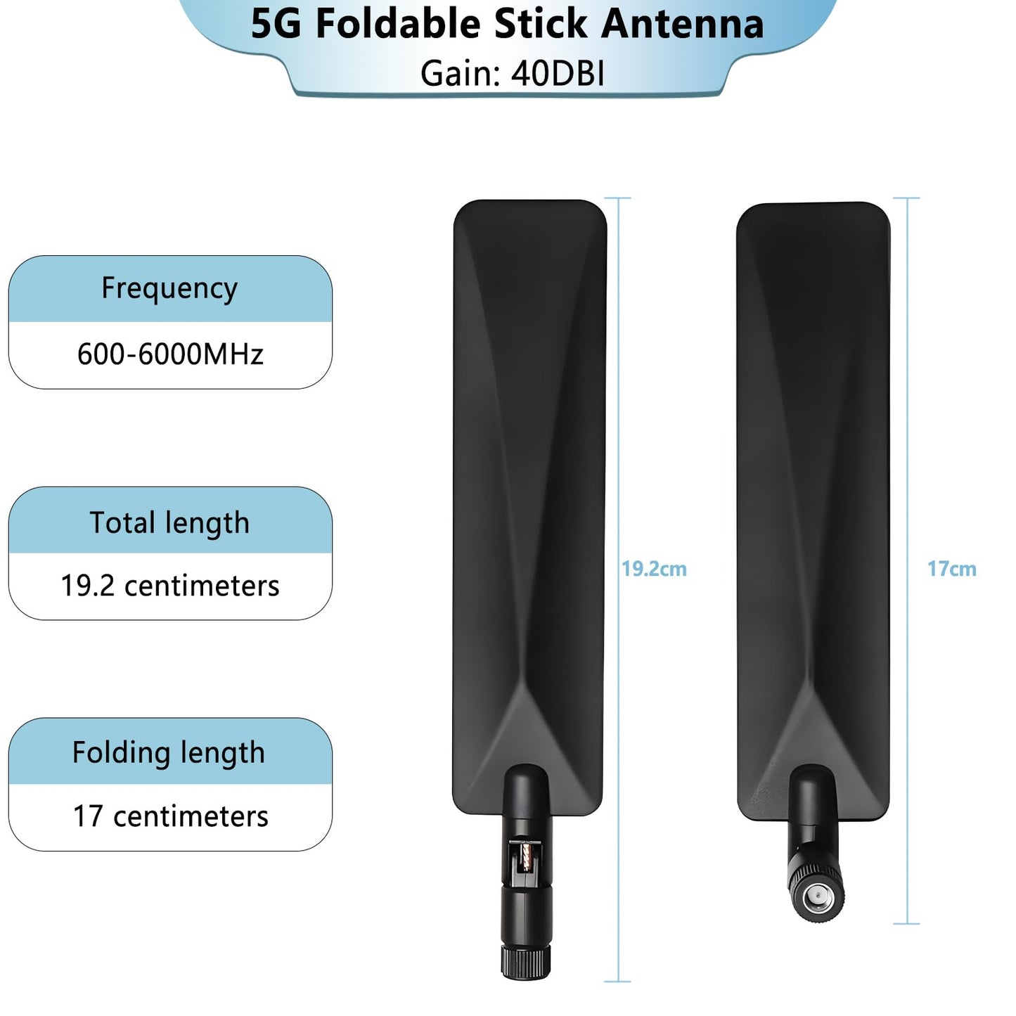 RP-SMA male antenna amplifier upgrade, compatible with Spypoint Link Micro EVO Tactacam Reveal SK Defend XB Browning X Pro stealth 4G LTE hunting