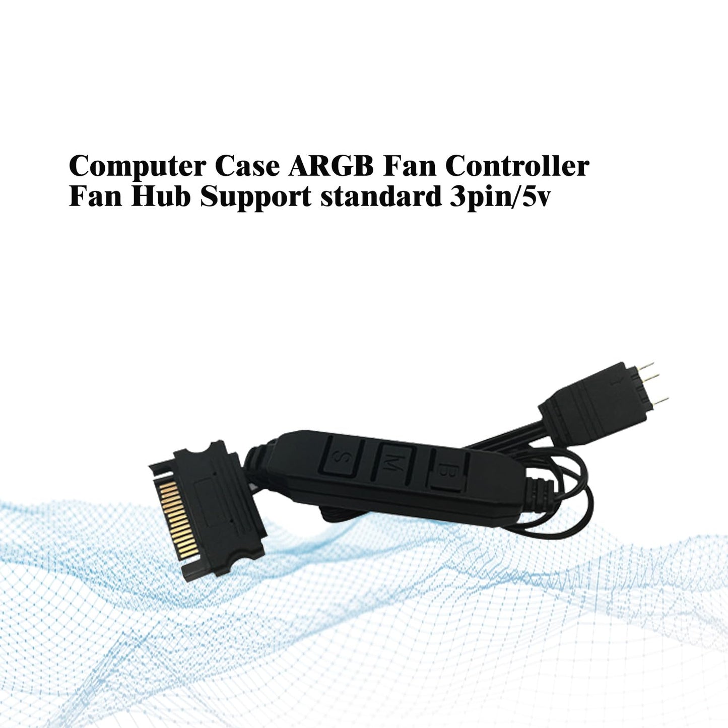 Thermalright 5V 3PIN A-RGB Fan Controller, 5V Lighting Computer Case Fan Controller, Supports 3pin ARGB Lighting Interface, Sata Power Supply