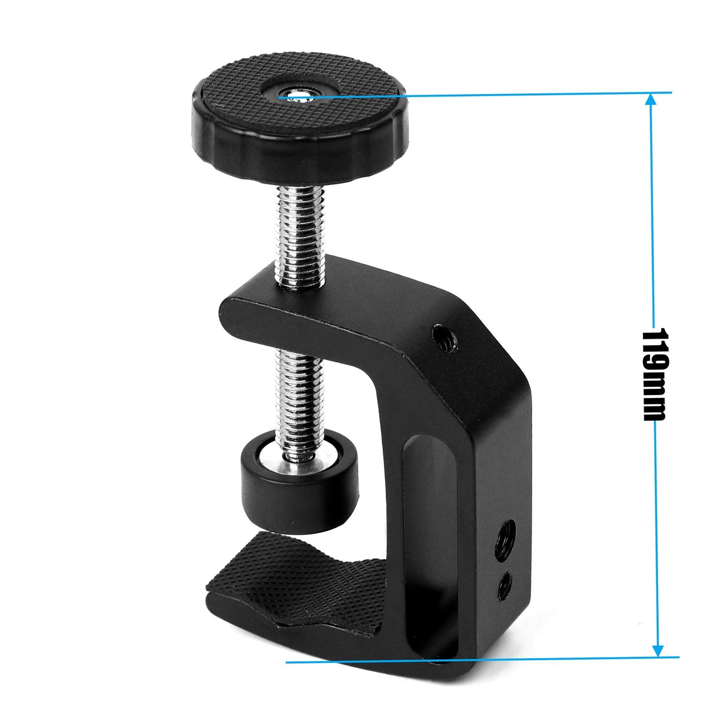 WANBY Camera Clamp Mount Double Ballhead Table Magic Arm Monitor Desk Mount Bracket with Super Clamp with 1/4" and 3/8" Thread for DSLR Camera Rig