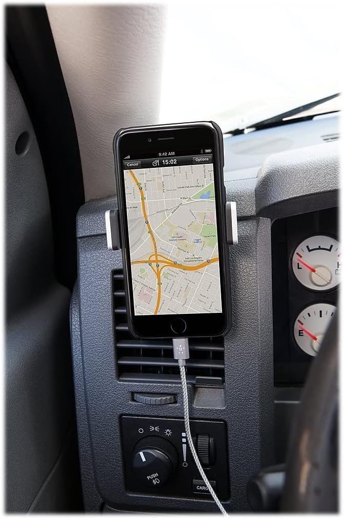 Belkin Universal Car Vent Mount for Smartphones - Secure Adjustable Grip Holder for iPhone, Samsung, Pixel, LG, Rotates 180° for Portrait & Landscape